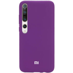 Оригинальный чехол Silicone Cover 360 с микрофиброй для Xiaomi Mi 10 / Mi 10 Pro – Фиолетовый / Grape