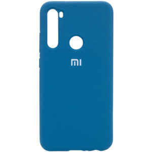 Оригинальный чехол Silicone Cover 360 с микрофиброй для Xiaomi Redmi Note 8 – Синий / Cobalt