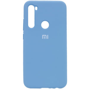 Оригинальный чехол Silicone Cover 360 с микрофиброй для Xiaomi Redmi Note 8 – Синий / Denim Blue