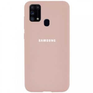 Оригинальный чехол Silicone Cover 360 (A) с микрофиброй для Samsung Galaxy M31 – Розовый / Pink Sand