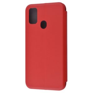 Кожаный чехол-книжка 360 с визитницей для Samsung Galaxy M30s / M21 – Red