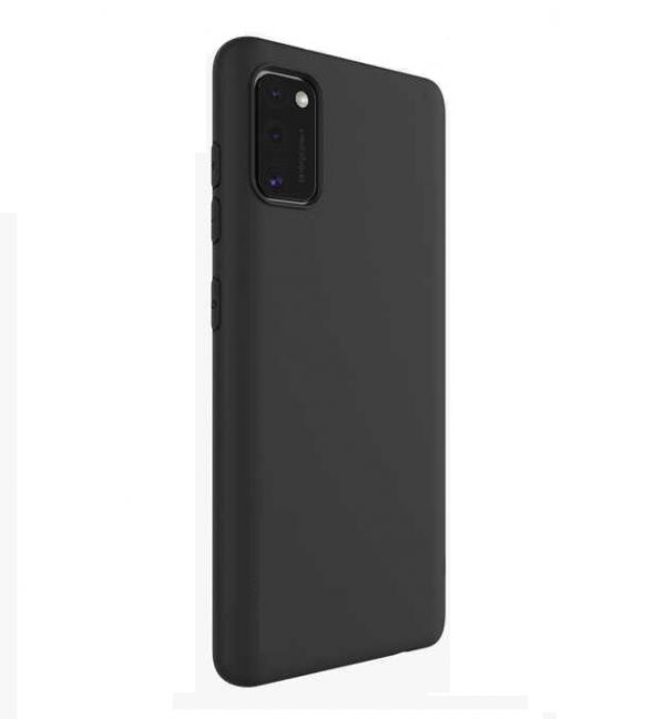 Матовый силиконовый TPU чехол на  Samsung Galaxy A41 – Черный
