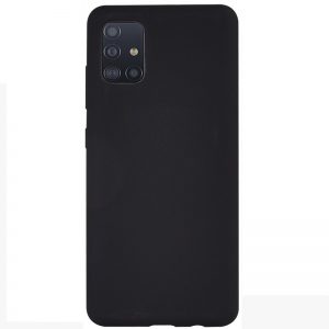 Матовый силиконовый TPU чехол для Samsung Galaxy A51 – Black