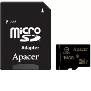 Карта памяти Apacer Micro SD 16GB Class HC 10 – Black