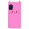 Силиконовый чехол 3D Cat для Samsung Galaxy A31 – Розовый