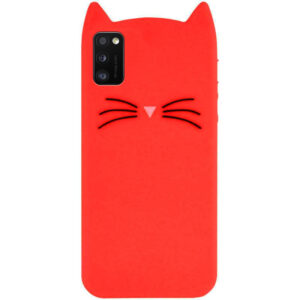 Силиконовый чехол 3D Cat для Samsung Galaxy A41 – Красный