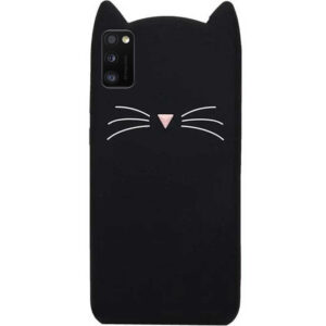 Силиконовый чехол 3D Cat для Samsung Galaxy A41 – Черный