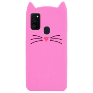 Силиконовый чехол 3D Cat для Samsung Galaxy M30s / M21 – Розовый