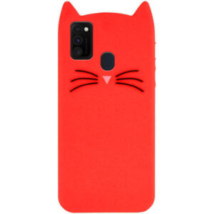 Силиконовый чехол 3D Cat для Samsung Galaxy M30s / M21 – Красный