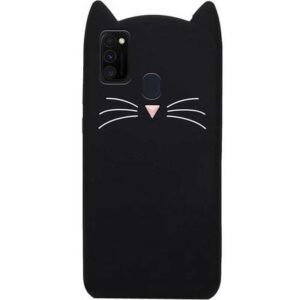 Силиконовый чехол 3D Cat для Samsung Galaxy M30s / M21 – Черный