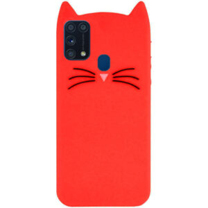 Силиконовый чехол 3D Cat для Samsung Galaxy M31 – Красный