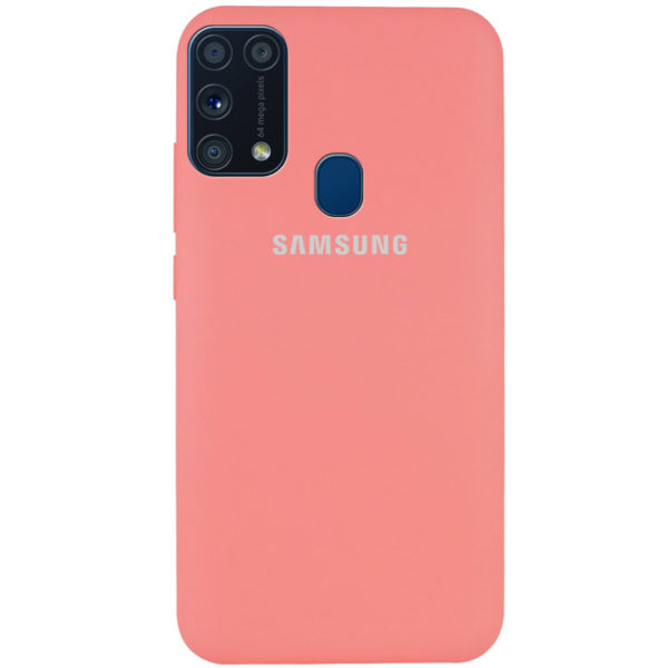 Оригинальный чехол Silicone Cover 360 с микрофиброй для Samsung Galaxy M31 – Красный / Camellia
