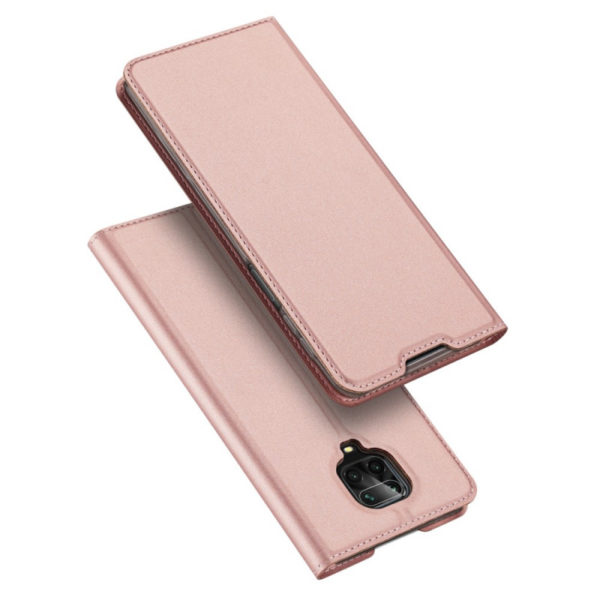 Чехол-книжка Dux Ducis с карманом для Xiaomi Redmi Note 9s / Note 9 Pro / Note 9 Pro Max — Rose Gold