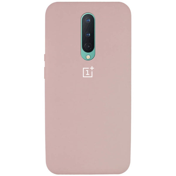 Оригинальный чехол Silicone Cover 360 с микрофиброй для OnePlus 8 – Розовый / Pink Sand