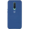 Оригинальный чехол Silicone Cover 360 с микрофиброй для OnePlus 8 – Синий / Navy Blue