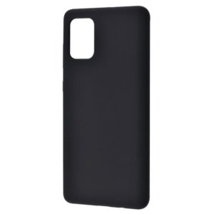 Чехол Silicone Case WAVE Full с микрофиброй для Samsung Galaxy A71 – Black