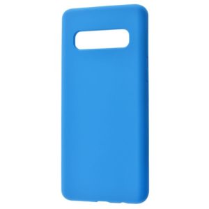 Чехол Silicone Case WAVE Full с микрофиброй для Samsung Galaxy S10 Plus (G975) – Blue