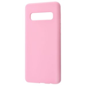 Чехол Silicone Case WAVE Full с микрофиброй для Samsung Galaxy S10 (G973) – Light pink