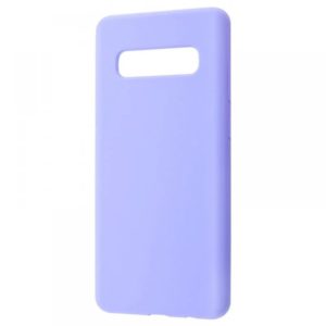 Чехол Silicone Case WAVE Full с микрофиброй для Samsung Galaxy S10 (G973) – Light purple