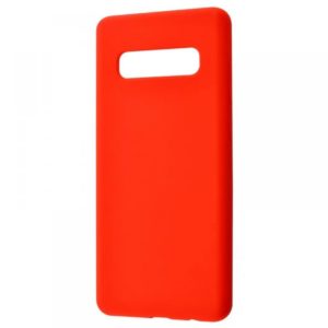 Чехол Silicone Case WAVE Full с микрофиброй для Samsung Galaxy S10 Plus (G975) – Red
