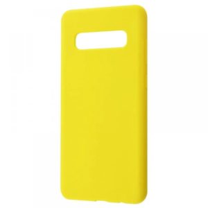Чехол Silicone Case WAVE Full с микрофиброй для Samsung Galaxy S10 (G973) – Yellow