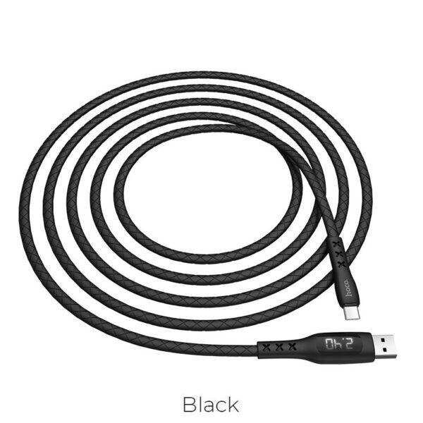 Кабель Hoco S6 Sentinel Timing Display USB to Type-C 3A (1.2м) – Black