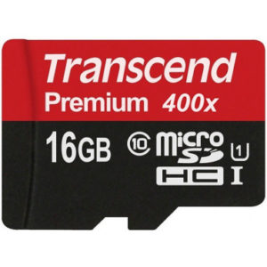 Карта памяти Transcend Micro SD 16GB Class HC 10 – Black / Red