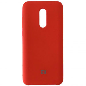 Оригинальный чехол Silicone case с микрофиброй для Xiaomi Redmi 5 Plus – Orange