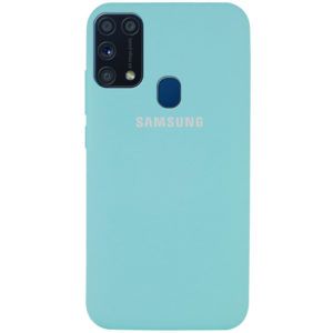Оригинальный чехол Silicone Cover 360 с микрофиброй для Samsung Galaxy M31 – Бирюзовый / Ice Blue