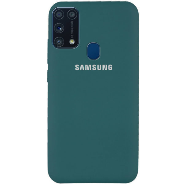 Оригинальный чехол Silicone Cover 360 с микрофиброй для Samsung Galaxy M31 – Зеленый / Pine green