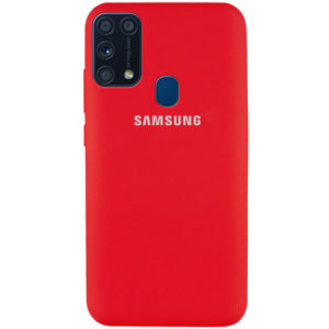 Оригинальный чехол Silicone Cover 360 с микрофиброй для Samsung Galaxy M31 – Красный / Red