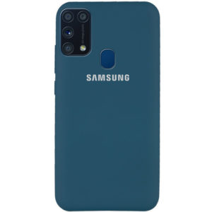 Оригинальный чехол Silicone Cover 360 с микрофиброй для Samsung Galaxy M31 – Синий / Cosmos Blue