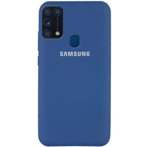 Оригинальный чехол Silicone Cover 360 с микрофиброй для Samsung Galaxy M31 – Синий / Navy Blue