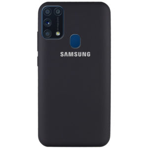 Оригинальный чехол Silicone Cover 360 с микрофиброй для Samsung Galaxy M31 – Черный / Black