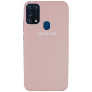 Оригинальный чехол Silicone Cover 360 с микрофиброй для Samsung Galaxy M31 – Розовый / Pink sand