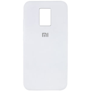Оригинальный чехол Silicone Cover 360 с микрофиброй для Xiaomi Redmi Note 9s / Note 9 Pro / Note 9 Pro Max – Белый / White