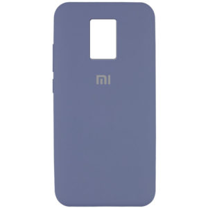 Оригинальный чехол Silicone Cover 360 с микрофиброй для Xiaomi Redmi Note 9s / Note 9 Pro / Note 9 Pro Max – Серый / Lavender Gray