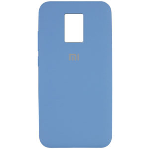 Оригинальный чехол Silicone Cover 360 с микрофиброй для Xiaomi Redmi Note 9s / Note 9 Pro / Note 9 Pro Max – Синий / Denim Blue
