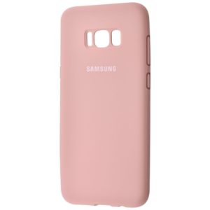 Оригинальный чехол Silicone Cover 360 с микрофиброй для Samsung Galaxy S8 (G950) – Pink sand