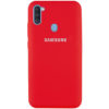 Оригинальный чехол Silicone Cover 360 с микрофиброй для Samsung Galaxy A11 / M11 – Красный / Red