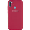 Оригинальный чехол Silicone Cover 360 с микрофиброй для Samsung Galaxy A11 / M11 – Красный / Rose Red