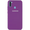Оригинальный чехол Silicone Cover 360 с микрофиброй для Samsung Galaxy A11 / M11 – Фиолетовый / Grape