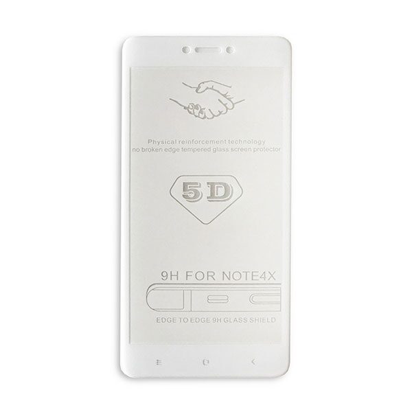 Защитное стекло 5D Premium 9H Full Glue на весь экран для Xiaomi Redmi 4x  – White