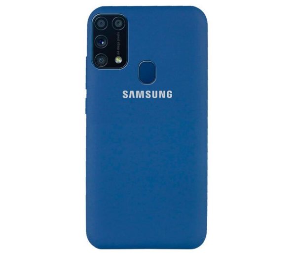 Оригинальный чехол Silicone Cover 360 с микрофиброй для Samsung Galaxy M31 – Синий / Blue