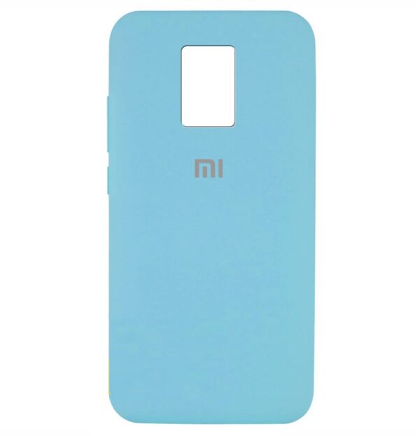 Оригинальный чехол Silicone Cover 360 с микрофиброй для Xiaomi Redmi Note 9s / Note 9 Pro / Note 9 Pro Max – Голубой / Light Blue