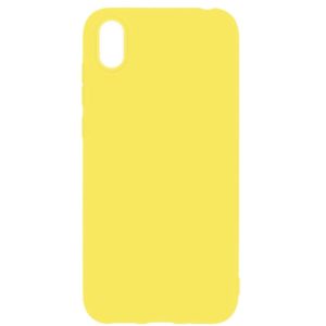 Матовый силиконовый TPU чехол для Huawei Y5 2019 / Honor 8s – Yellow