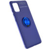 Cиликоновый чехол Deen ColorRing c креплением под магнитный держатель для Samsung Galaxy A41 – Синий