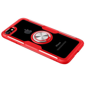 Чехол TPU+PC Deen CrystalRing с креплением под магнитный держатель для Iphone 7 / 8 / SE (2020)  — Красный