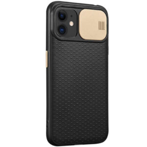 Чехол Camshield Black TPU со шторкой защищающей камеру для Iphone 11 – Черный / Золотой