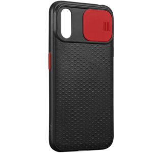 Чехол Camshield Black TPU со шторкой защищающей камеру для Iphone XR – Черный / Красный